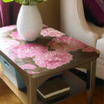 decoupage table peony