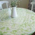 decoupage table white