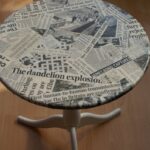 decoupage table newspaper