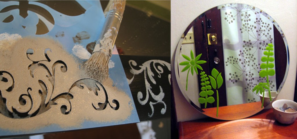 decor mirror stencil