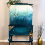 unusual decor blue cabinet