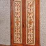 ornamental patterns on the old cabinet