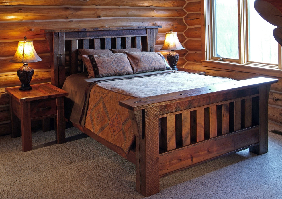 wooden bed