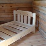 wooden baby bed low