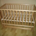 children's bed made of wood playpen