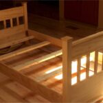 children's bed made of wood ordinary