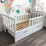 children's bed made of wood white house