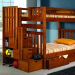 children's bed made of wood with balls