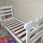 children's bed made of wood narrow