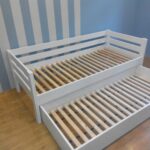 baby bed made of wood retractable