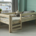 baby bed made of wood high