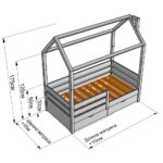 house bed drawing