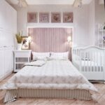 baby bed white with parent