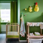 baby bed green