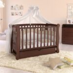 baby bed brown