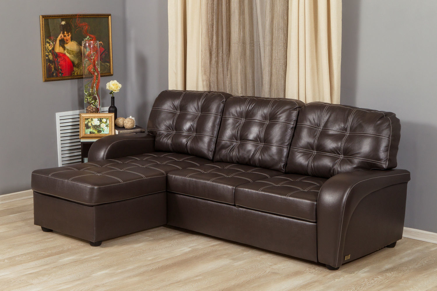 eco-leather sofa photo design