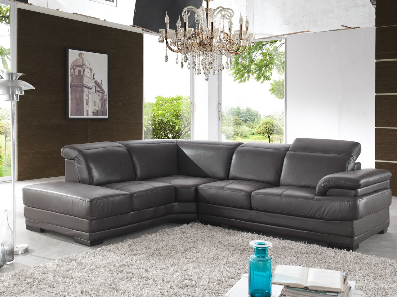 sofa made of eco-leather photo ideas