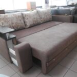 swivel sofa unfolded in the store