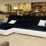 swivel sofa dark blue