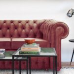 swivel sofa red