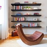 straight black designer shelves