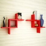 red designer shelves