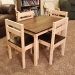 children's chair and table for four