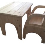 chaise et table pour enfants rondes