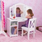 children's chair and table with mirror