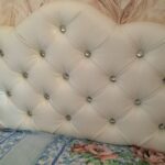 bed with headboard with rhinestones