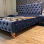 bed with headboard without mattress