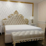 bed with headboard antique