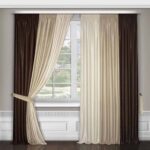 white-beige-brown curtains