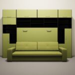 transforming sofa light green