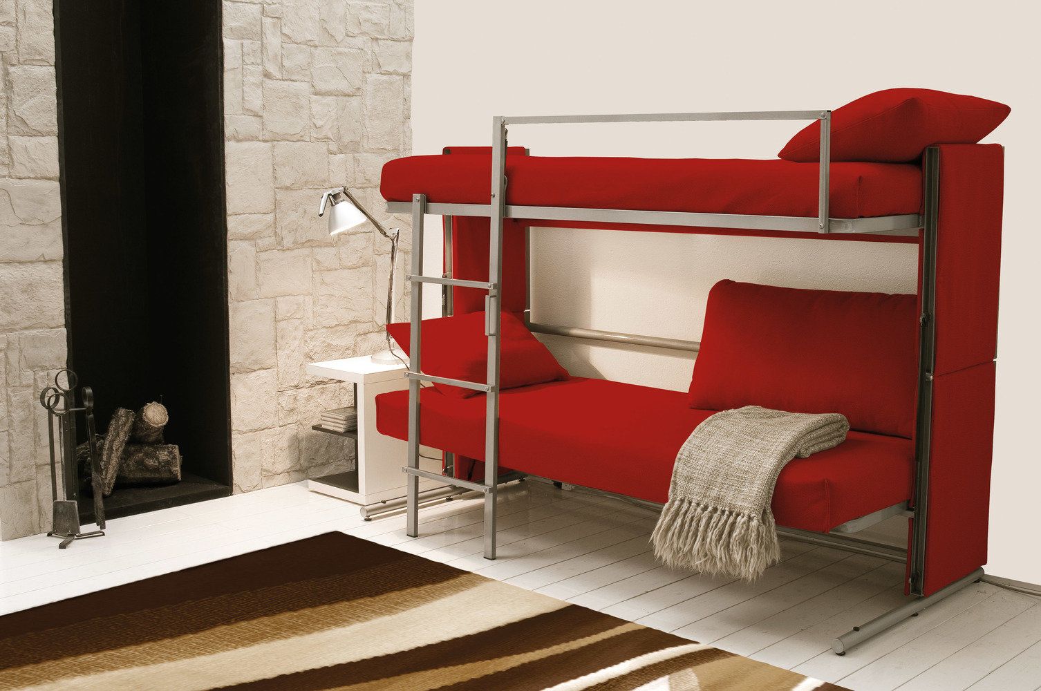 convertible sofa red