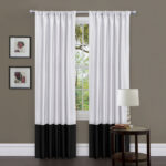 white and black two-tone curtains