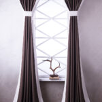 black and white two-tone curtains