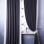 black and white two-tone curtains