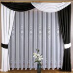 two-tone curtains black and white