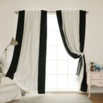 Dean White Two Tone Curtains