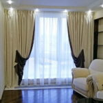 nude black two-tone curtains