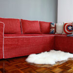 cover for corner sofa red