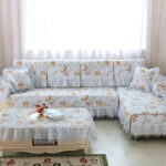 sofa cover in flowers