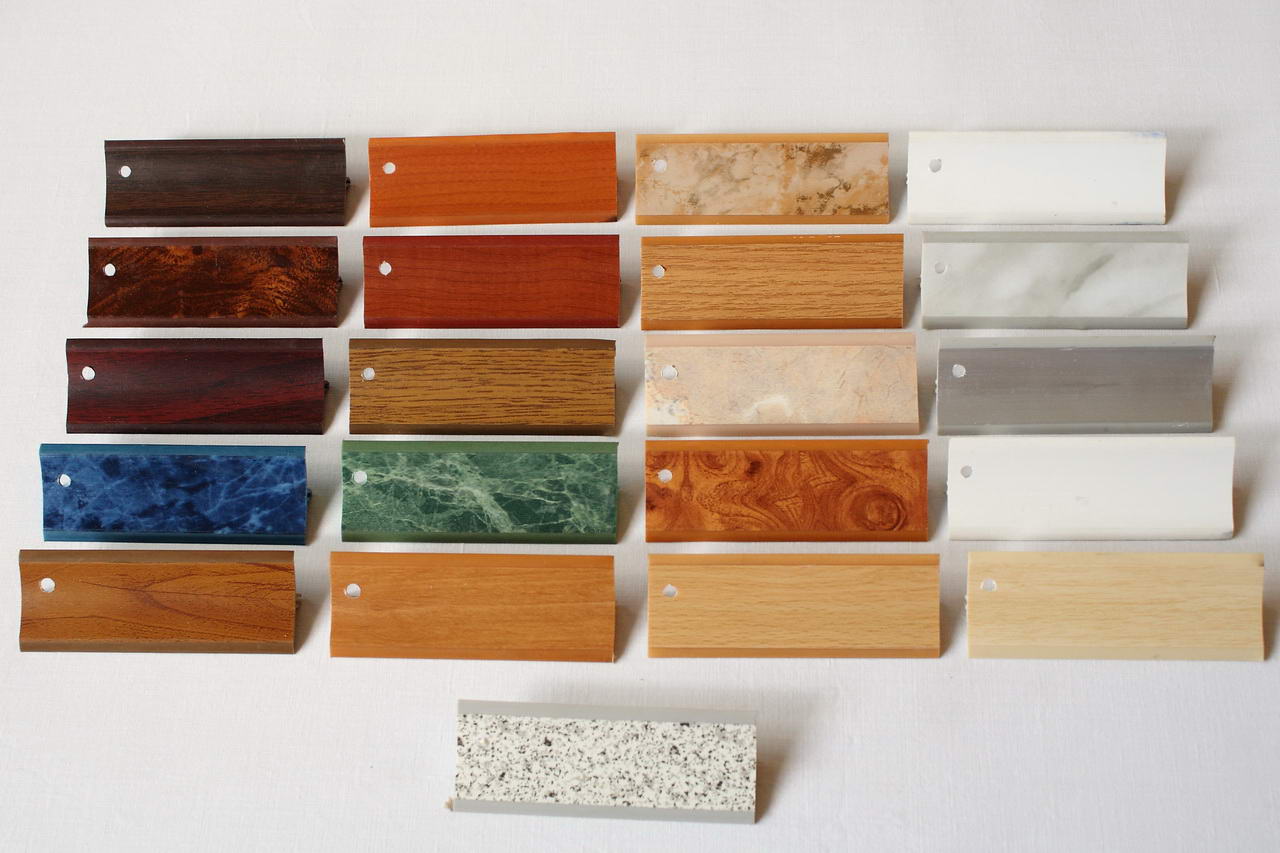 textures of plastic skirting boards for countertops