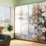 photo wallpaper sakura for cabinet decor