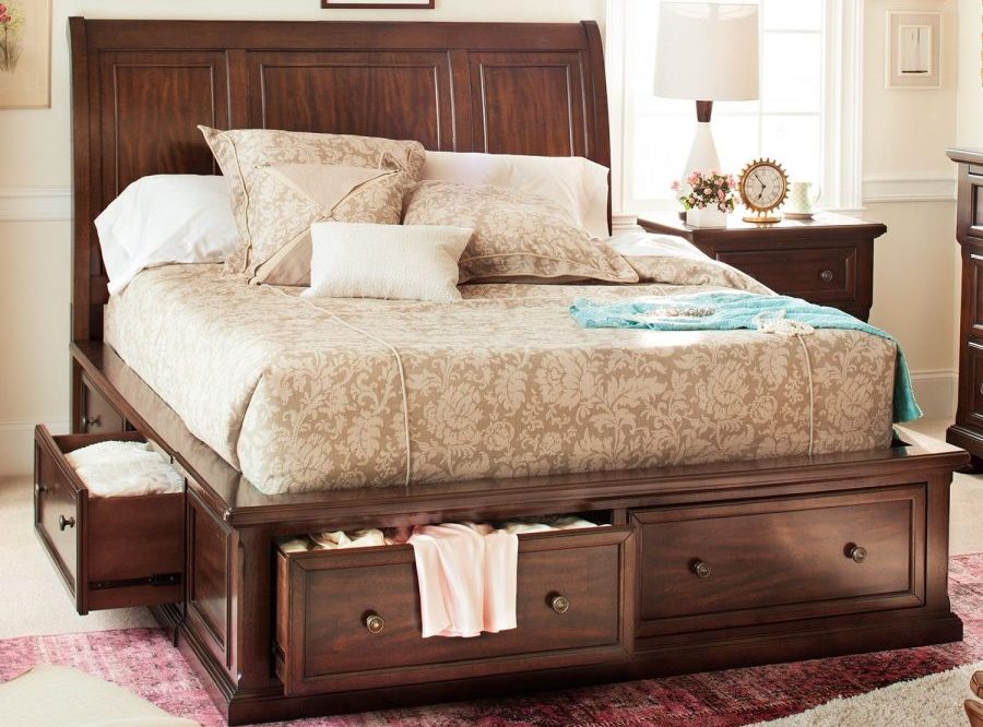 high bed with drawers