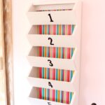 striped magazine rack