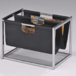 magazine rack gray double