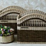 wicker magazine rack