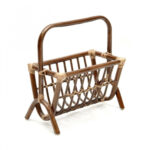 brown magazine rack